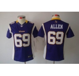 nike women nfl jerseys minnesota vikings #69 allen purple[nike limited]