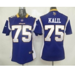 nike women nfl jerseys minnesota vikings #75 kalil purple [nike]