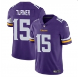 Youth Minnesota Vikings #15 Dallas Turner Purple 2024 Draft Vapor Untouchable Limited Football Stitched Jersey
