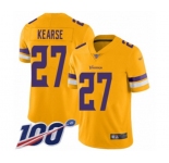 Youth Minnesota Vikings #27 Jayron Kearse Limited Gold Inverted Legend 100th Season Football Jersey