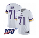 Youth Minnesota Vikings #71 Riley Reiff White Vapor Untouchable Limited Player 100th Season Football Jersey