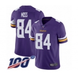 Youth Minnesota Vikings #84 Randy Moss Purple Team Color Vapor Untouchable Limited Player 100th Season Football Jersey