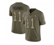 Youth Nike Minnesota Vikings #11 Laquon Treadwell Limited Olive Camo 2017 Salute to Service NFL Jersey
