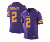 Youth Nike Minnesota Vikings #2 Kai Forbath Limited Purple Rush Vapor Untouchable NFL Jersey