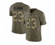 Youth Nike Minnesota Vikings #23 Terence Newman Limited Olive Camo 2017 Salute to Service NFL Jersey