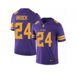 Youth Nike Minnesota Vikings #24 Tramaine Brock Limited Purple Rush Vapor Untouchable NFL Jersey