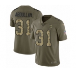 Youth Nike Minnesota Vikings #31 Ameer Abdullah Limited Olive Camo 2017 Salute to Service NFL Jersey