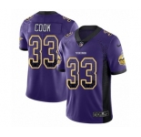 Youth Nike Minnesota Vikings #33 Dalvin Cook Limited Purple Rush Drift Fashion NFL Jersey