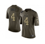 Youth Nike Minnesota Vikings #4 Ryan Quigley Limited Green Salute to Service NFL Jersey