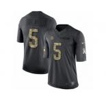 Youth Nike Minnesota Vikings #5 Teddy Bridgewater Limited Black 2016 Salute to Service NFL Jersey