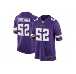Youth Nike Minnesota Vikings #52 Chad Greenway Purple Elite Jersey