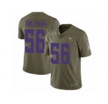 Youth Nike Minnesota Vikings #56 Chris Doleman Limited Olive 2017 Salute to Service NFL Jersey