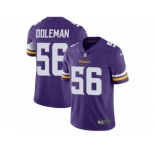 Youth Nike Minnesota Vikings #56 Chris Doleman Vapor Untouchable Limited Purple Team Color NFL Jersey