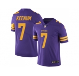 Youth Nike Minnesota Vikings #7 Case Keenum Purple Stitched NFL Limited Rush Jersey