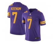 Youth Nike Minnesota Vikings #7 Case Keenum Purple Stitched NFL Limited Rush Jersey
