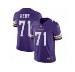 Youth Nike Minnesota Vikings #71 Riley Reiff Vapor Untouchable Limited Purple Team Color NFL Jersey