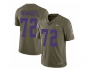 Youth Nike Minnesota Vikings #72 Mike Remmers Limited Olive 2017 Salute to Service NFL Jersey