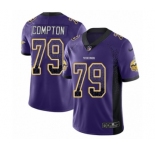 Youth Nike Minnesota Vikings #79 Tom Compton Limited Purple Rush Drift Fashion NFL Jersey
