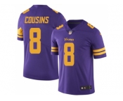 Youth Nike Minnesota Vikings #8 Kirk Cousins Purple Stitched NFL Limited Rush Jersey
