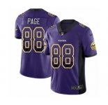 Youth Nike Minnesota Vikings #88 Alan Page Limited Purple Rush Drift Fashion NFL Jersey