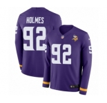 Youth Nike Minnesota Vikings #92 Jalyn Holmes Limited Purple Therma Long Sleeve NFL Jersey