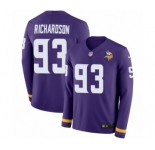 Youth Nike Minnesota Vikings #93 Sheldon Richardson Limited Purple Therma Long Sleeve NFL Jersey