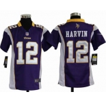 nike youth nfl jerseys minnesota vikings #12 harvin purple[nike]