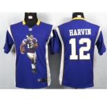 nike youth nfl jerseys minnesota vikings #12 harvin purple[portrait fashion]