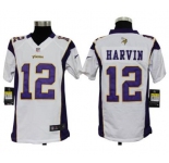 nike youth nfl jerseys minnesota vikings #12 harvin white[nike]