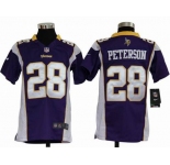 nike youth nfl jerseys minnesota vikings #28 peterson purple[nike]
