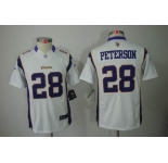 nike youth nfl jerseys minnesota vikings #28 peterson white[nike limited]
