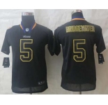 nike youth nfl jerseys minnesota vikings #5 bridgewater black[Elite lights out][bridgewater]