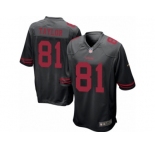 Men Nike San Francisco 49ers #81 Trent Taylor Game Black NFL Jersey