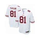 Men Nike San Francisco 49ers #81 Trent Taylor Game White NFL Jersey