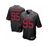 Men Nike San Francisco 49ers #95 Tank Carradine Game Black NFL Jersey