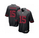 Men's Nike San Francisco 49ers #15 Pierre Garcon Game Black NFL Jersey