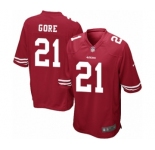 Men's Nike San Francisco 49ers #21 Frank Gore Game Red Team Color NFL Jersey