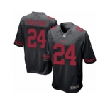 Men's Nike San Francisco 49ers #24 Shaun Draughn Game Black Alternate NFL Jersey