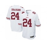 Men's Nike San Francisco 49ers #24 Shaun Draughn Game White NFL Jersey