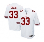 Men's Nike San Francisco 49ers #33 Roger Craig Game White NFL Jersey
