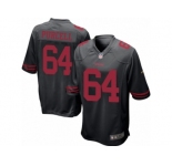 Men's Nike San Francisco 49ers #64 Mike Purcell Game Black Alternate NFL Jersey