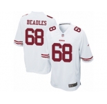 Men's Nike San Francisco 49ers #68 Zane Beadles Game White NFL Jersey