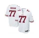 Men's Nike San Francisco 49ers #77 Trent Brown Game White NFL Jersey