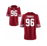 Men's Nike San Francisco 49ers #96 Solomon Thomas Game Red Team Color NFL Jersey