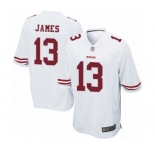 Men's San Francisco 49ers #13 Richie James Game White Football Jersey