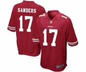 Men's San Francisco 49ers #17 Emmanuel Sanders Game Red Team Color Football Jersey