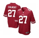 Men's San Francisco 49ers #27 Adrian Colbert Game Red Team Color Football Jersey