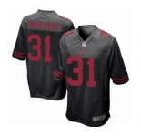 Men's San Francisco 49ers #31 Raheem Mostert Game Black Football Jersey