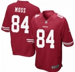 Men's San Francisco 49ers  #84 Randy Moss Game Red Football Jersey