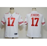 NIKE NFL Jerseys San Francisco 49ers #17 Jenkins White [Game]
